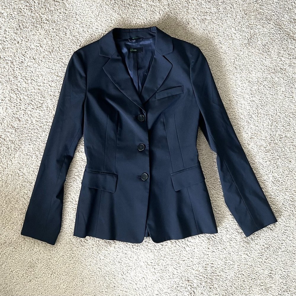 2-Piece United Colors of Benetton Black Blazer & Black Skirt